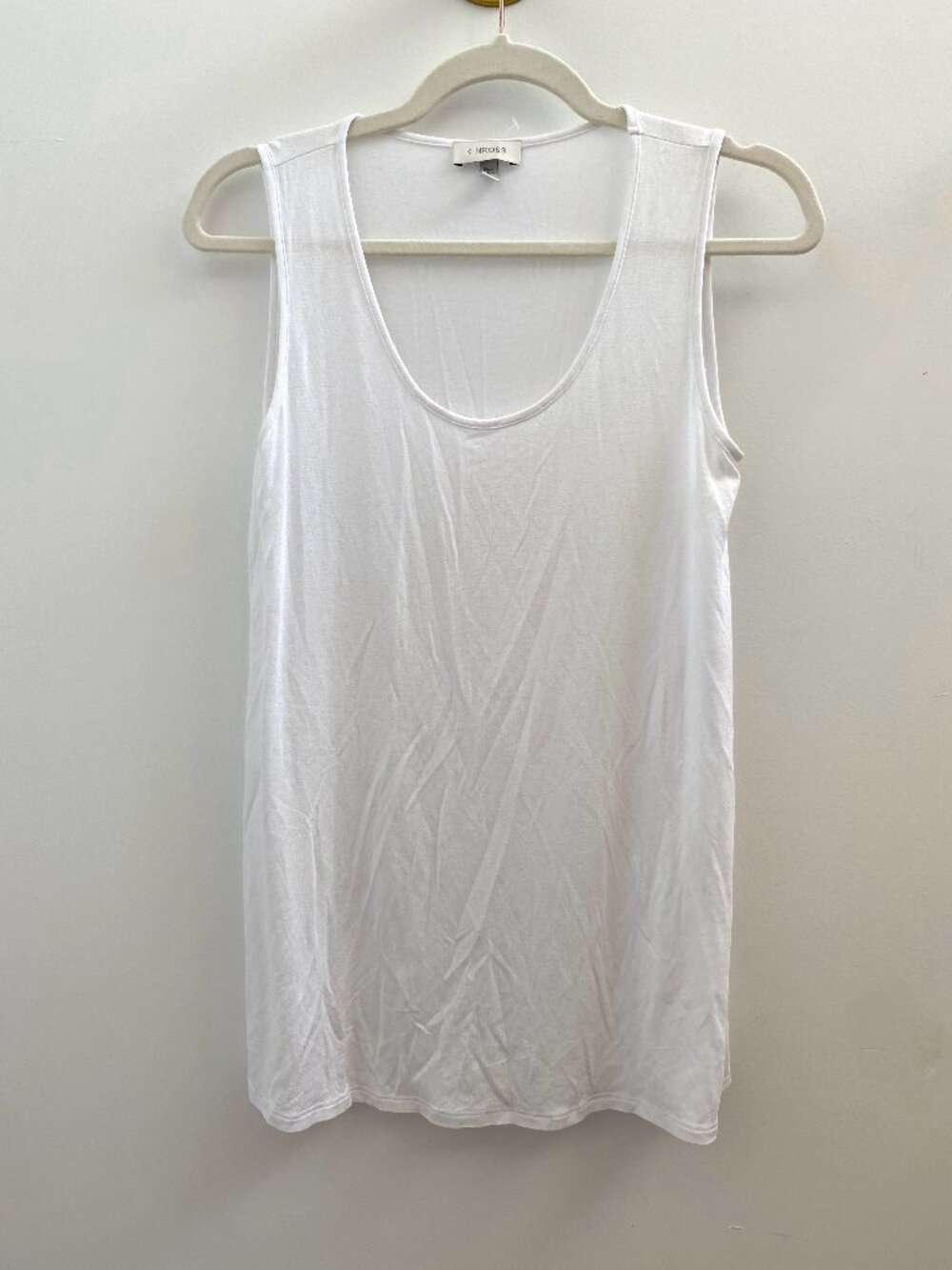 Kinross White Round Neck Tank Top Size Small